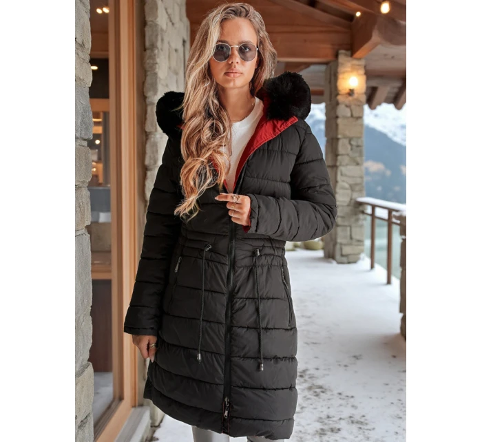 Dámská zimní bunda TRENDNEL s oboustrannou kapucí červená FashionStreet TY4588