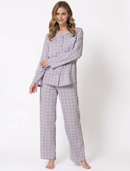 Pyžamo  dlouhé rukávy, velikosti rozepínací model 22260804 - LEVEZA
