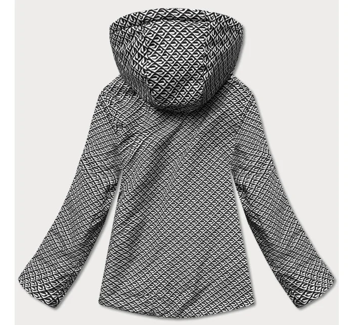 Krátká černá lesklá dámská bunda (W586-1)