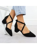 Dámské černé sandály na jehlovém podpatku Sergio Leone SK-830 Dámské černé sandály na jehlovém podpatku Sergio Leone SK-830