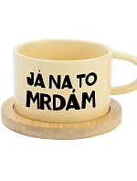 JÁ NA TO MRDÁM - žlutý hrníček makronka 200 ml