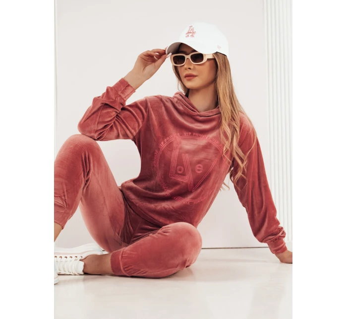 VIP PRIVATE dámská velurová souprava růžová FashionStreet AY0868