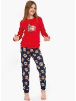 Cornette Young Girl pyžamo 592/186 Teddy length/r Christmas 134-164 Cornette Young Girl pyžamo 592/186 Teddy length/r Christmas 134-164