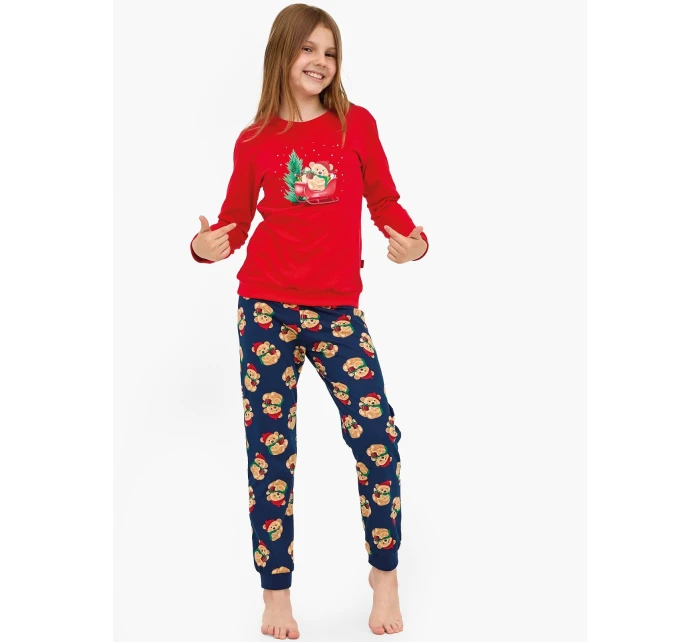 Cornette Young Girl pyžamo 592/186 Teddy length/r Christmas 134-164 Cornette Young Girl pyžamo 592/186 Teddy length/r Christmas 134-164