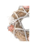 DEKORATIVNÍ GIRLANDA ŠEDÁ PRŮMĚR 24CM