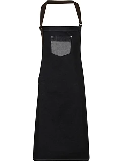 Premier PR 136 Denim zástěra s laclem "Division" 39.0136 black denim