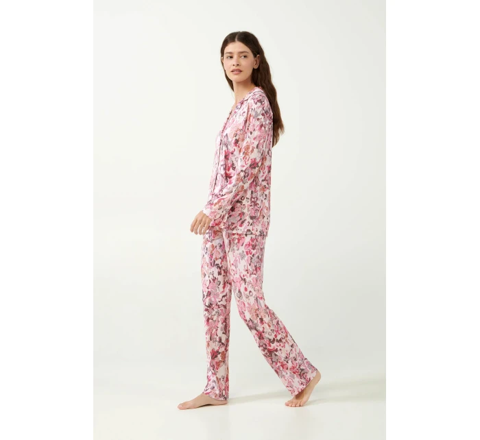 Květinové pyžamo s knoflíky model 20515460 - Vamp