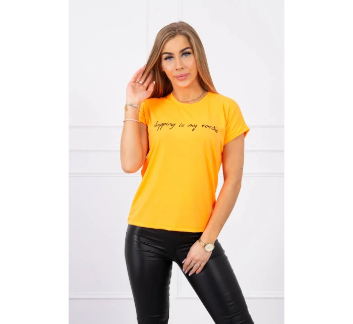Halenka Nakupování je moje kardio oranžová neonová