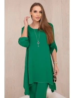 Sada halenky + kalhot s přívěskem zelený Sada halenky + kalhot s přívěskem zelený