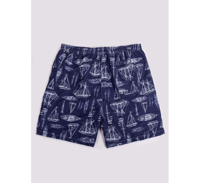 Yoclub Plavky Pánské plážové šortky P1 Navy Blue