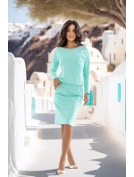 Teplákové šaty s kapsami 189-12 mint - Numoco Teplákové šaty s kapsami 189-12 mint - Numoco