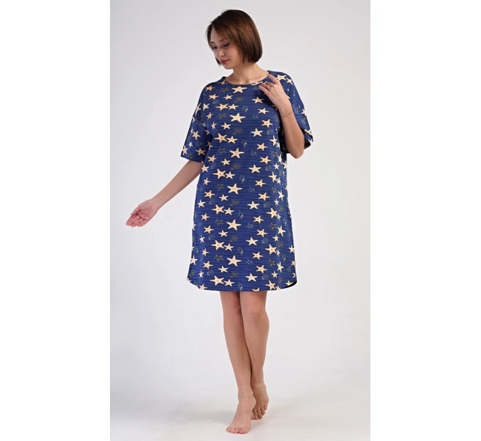 Dámské domácí šaty s tříčtvrtečním rukávem Hvězdy