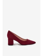 Dámské lodičky s na sloupku bordové model 21711452 - Boto Dámské lodičky s na sloupku bordové model 21711452 - Boto