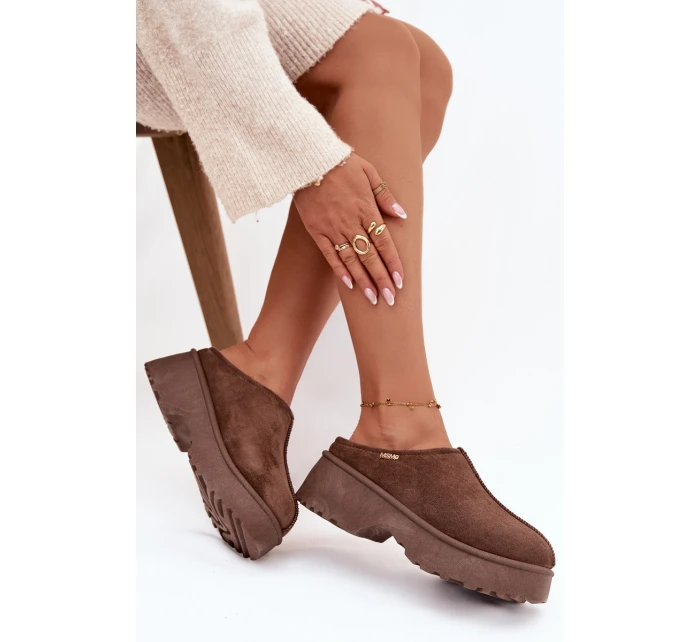 Dámské nízké sněhule na platformě hnědé model 21772413 - Boto Dámské nízké sněhule na platformě hnědé model 21772413 - Boto