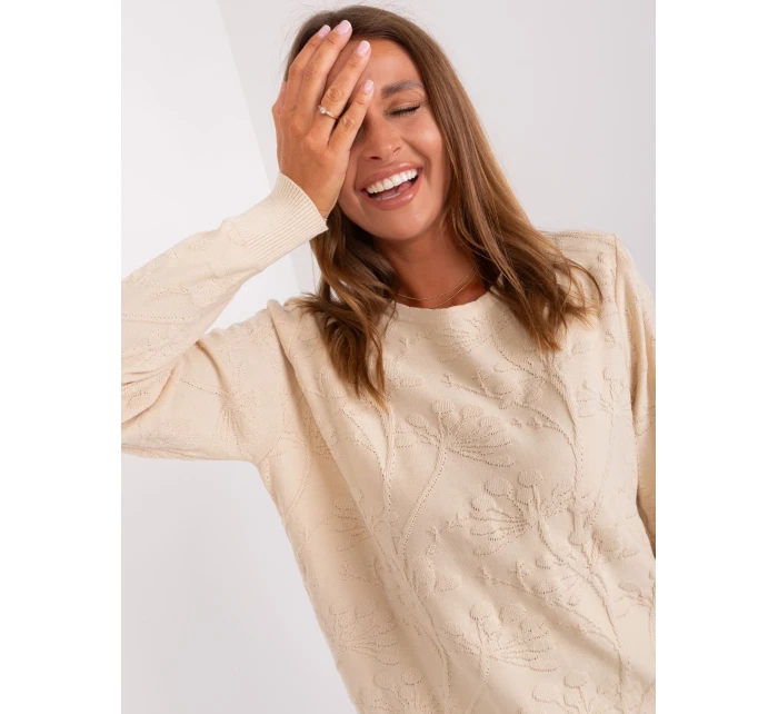 Sweter AT SW model 18895592 jasny beżowy - FPrice