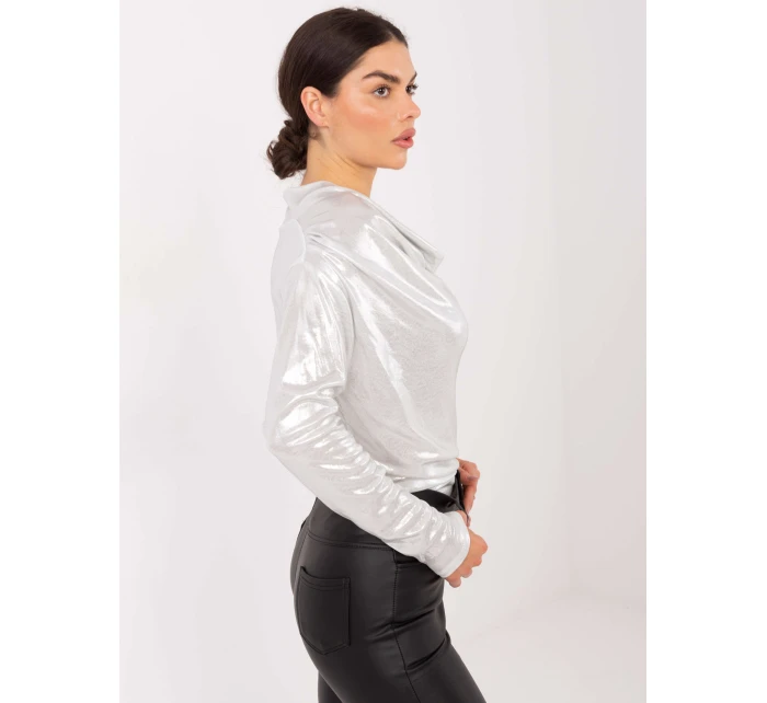 Bluzka DHJ BZ model 20606074 srebrny - FPrice Bluzka DHJ BZ model 20606074 srebrny - FPrice