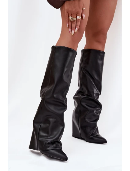 Kozačky na podpatku  model 216991 Step in style