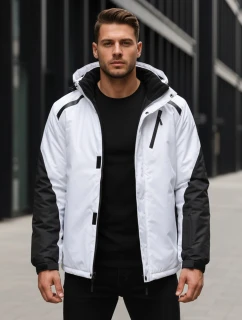 FashionStreet pánská lyžařská bunda bílá TX5130