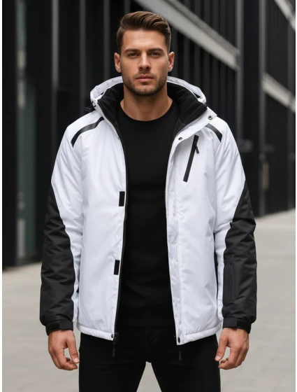 FashionStreet pánská lyžařská bunda bílá TX5130