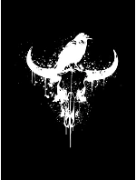 Pánské tričko s potiskem lebky a rohů NX060R Pánské tričko s potiskem lebky a rohů NX060R