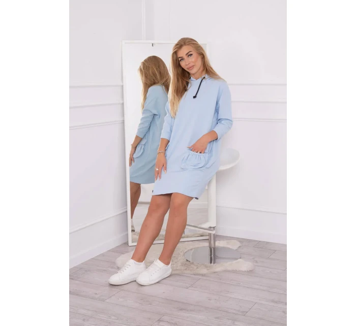 Šaty s kapucí modré Šaty s kapucí modré