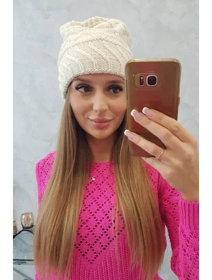 Dámská čepice Dagmara K332 ecru