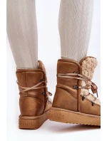 Voděodolné sněhule na platformě veganské D.Franklin DFSH370004 Hnědé