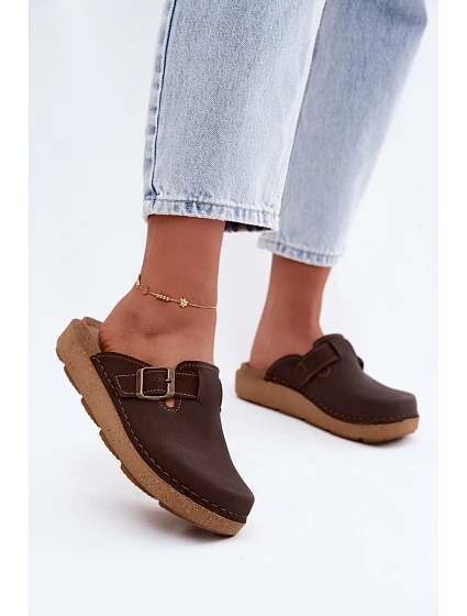 Dámské s přezkou  Čokoládové model 22200728 - Inblu