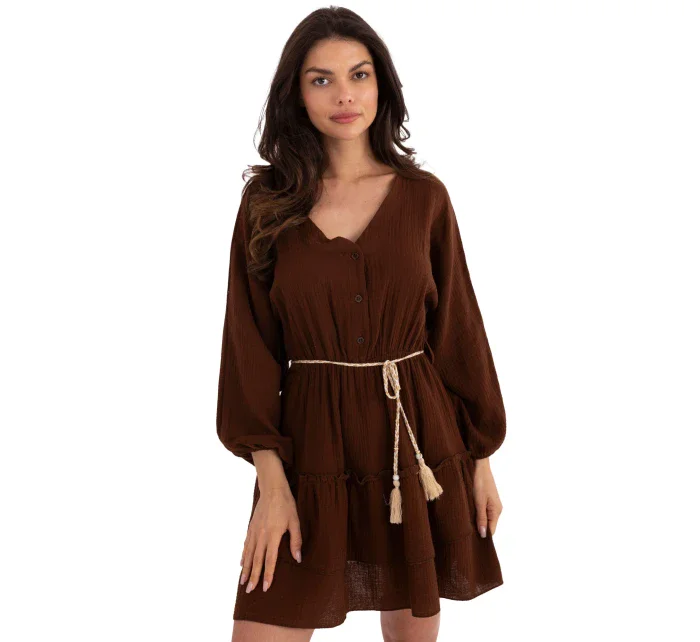 Sukienka MI SK model 21190994 ciemny brązowy - FPrice