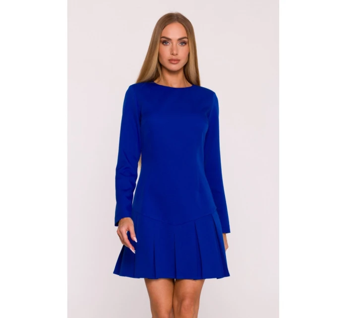 Šaty s záhyby královská modř model 21295936 - Moe Šaty s záhyby královská modř model 21295936 - Moe