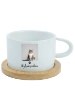 Personalizovaný keramický hrníček Makronka - fotografie s mazlíčkem