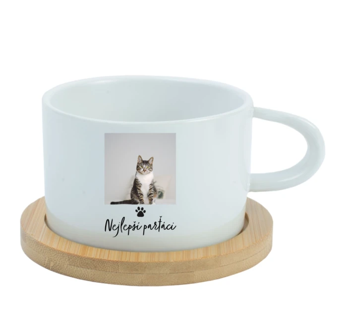 Personalizovaný keramický hrníček Makronka - fotografie s mazlíčkem