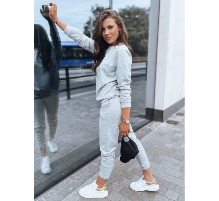 MILIAN dámská tepláková souprava světle šedá FashionStreet AY0816z