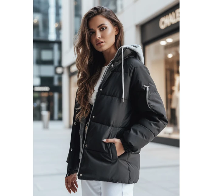 Dámská prošívaná zimní bunda SPACE black FashionStreet TY4070