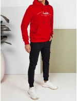 Pánská mikina s kapucí červená Dstreet model 21976066 - FashionStreet Pánská mikina s kapucí červená Dstreet model 21976066 - FashionStreet