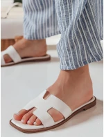 CLASSROT dámské žabky s vroubkovaným hřbetem bílé FashionStreet ZY0885 CLASSROT dámské žabky s vroubkovaným hřbetem bílé FashionStreet ZY0885