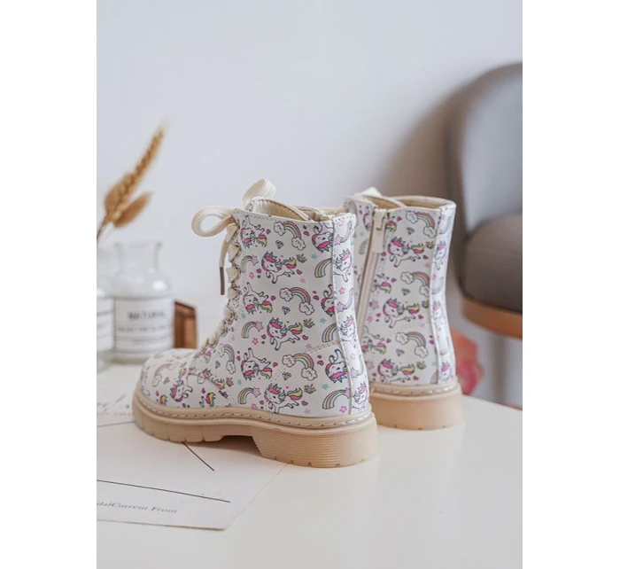 Dětské Boty S Zipem Bežové model 21634754 - Boto