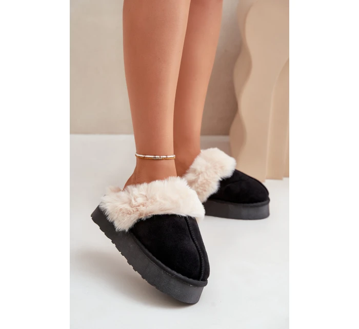 Dámské Sněhule Na Silné Podešvi S Kožíškem Černé Doriola Dámské Sněhule Na Silné Podešvi S Kožíškem Černé Doriola