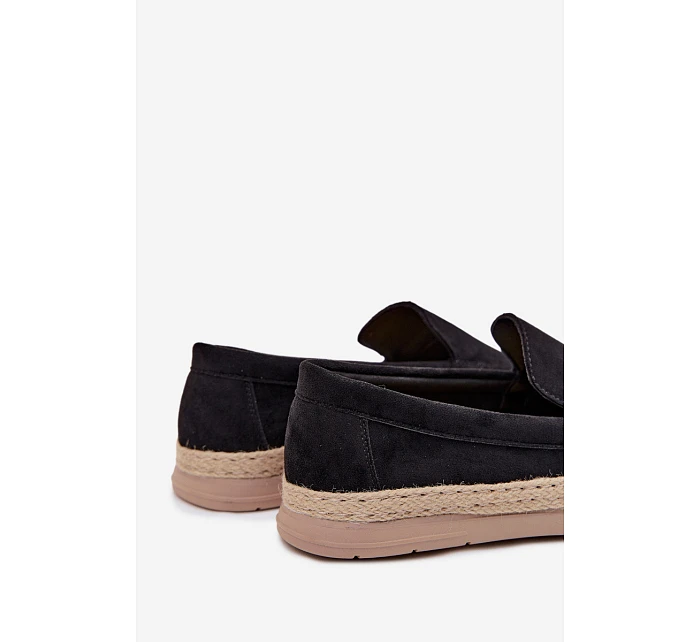 Mokasyny Espadryle Pánské Černé Rexton