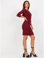 Dámské šaty LK SK model 20849714 vínové - FPrice Dámské šaty LK SK model 20849714 vínové - FPrice