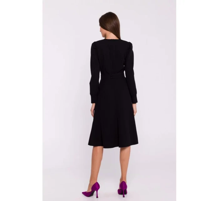 Rozšířené šaty model 21007378 černé - STYLOVE