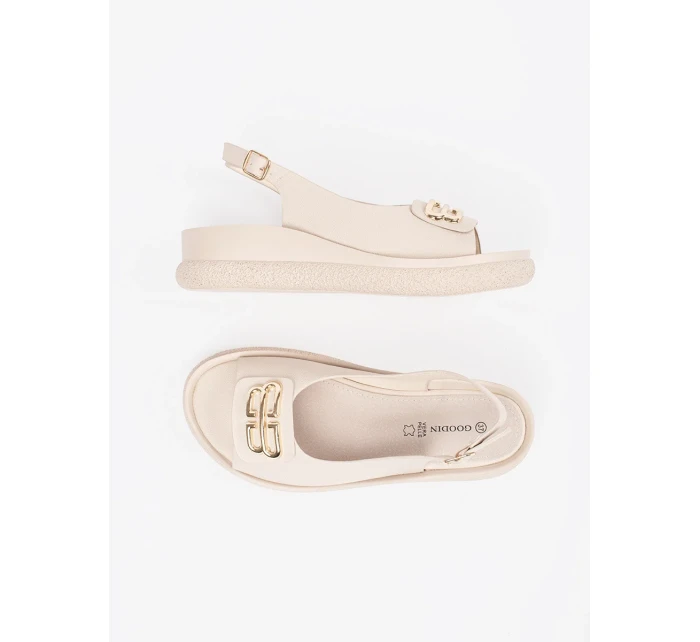 Klasické dámské  sandály hnědé bez podpatku