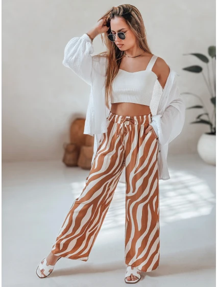 Dámské pruhované kalhoty se širokými nohavicemi  Dstreet model 21987388 - FashionStreet