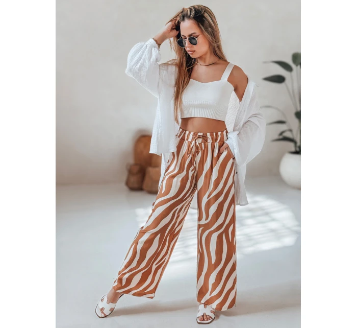 Dámské pruhované kalhoty se širokými nohavicemi  Dstreet model 21987388 - FashionStreet
