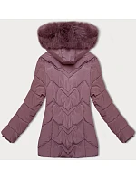 Dámská plus size zimní bunda s kapucí S'west fialová (B8300-71) Dámská plus size zimní bunda s kapucí S'west fialová (B8300-71)