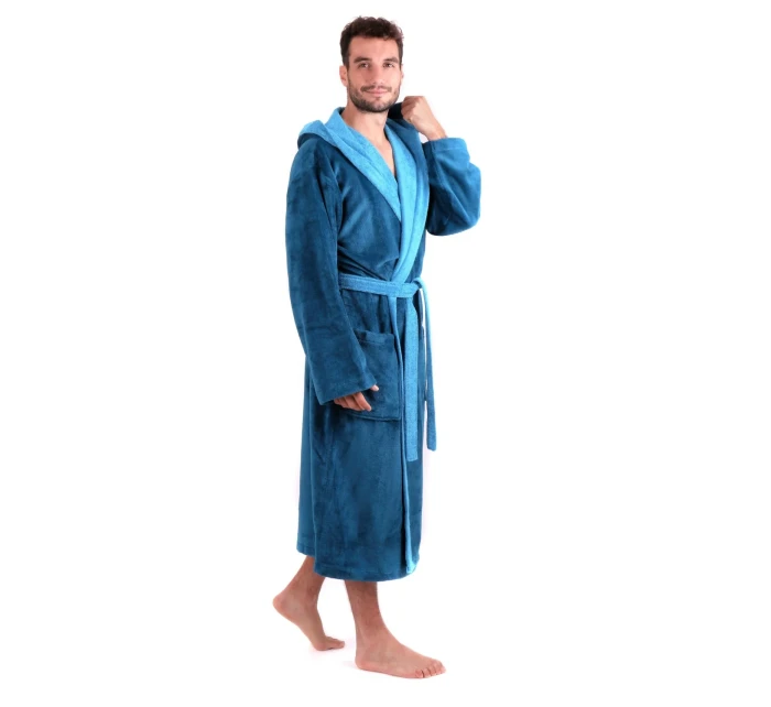 Unisex župan Tampa duo s kapucí 3959 petrolejová - Vestis