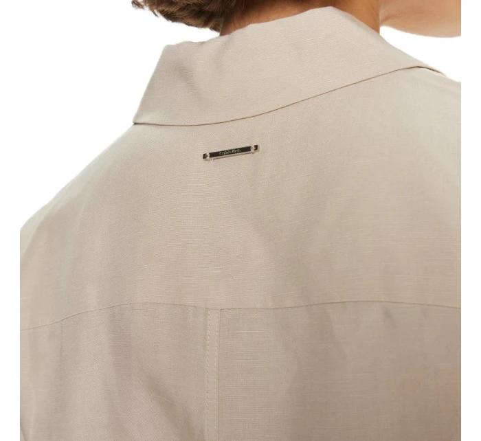 CALVIN KLEIN KOŠILOVÉ ŠATY ZE LNĚNÉ SMĚSI