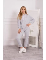 Šedá mikina s kapucí