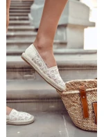 Klasické dámské espadrilky prolamované béžové model 21588402 - S.Barski