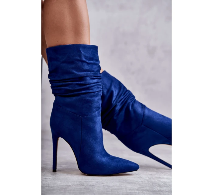 Dámské kozačky kozačky Modré model 21596851 - Boto